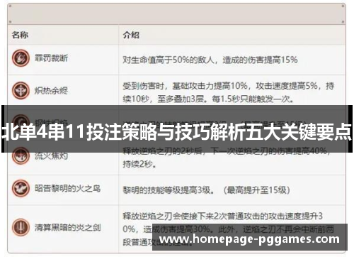 北单4串11投注策略与技巧解析五大关键要点